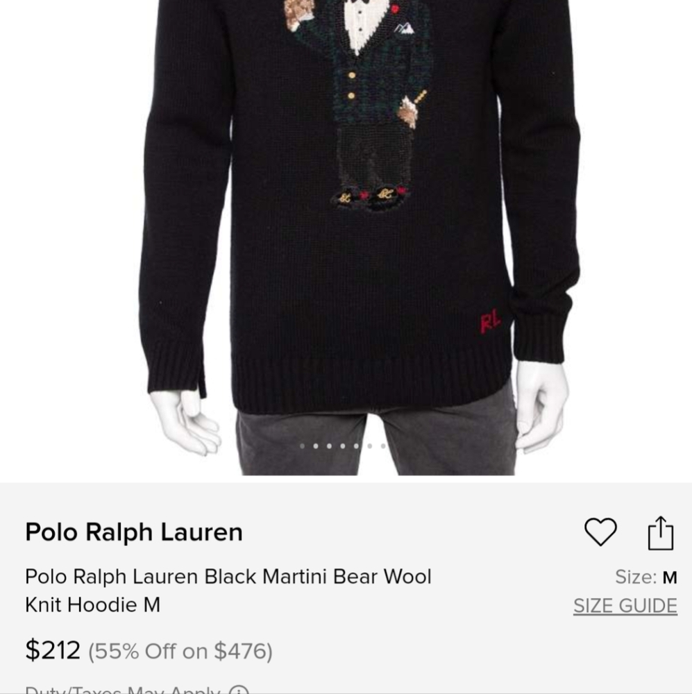 Polo Bear hooded sweater and matching beanie hat